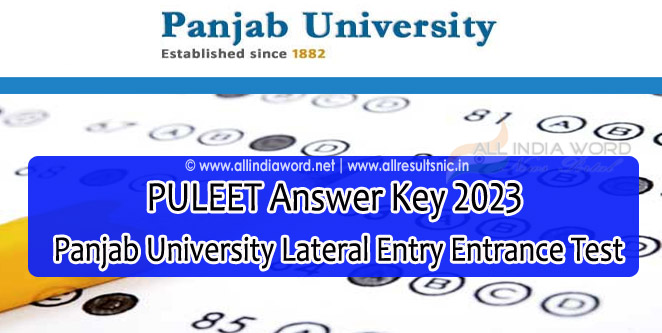 PULEET Solution Key 2023 - Panjab University Lateral Entry Entrance Test