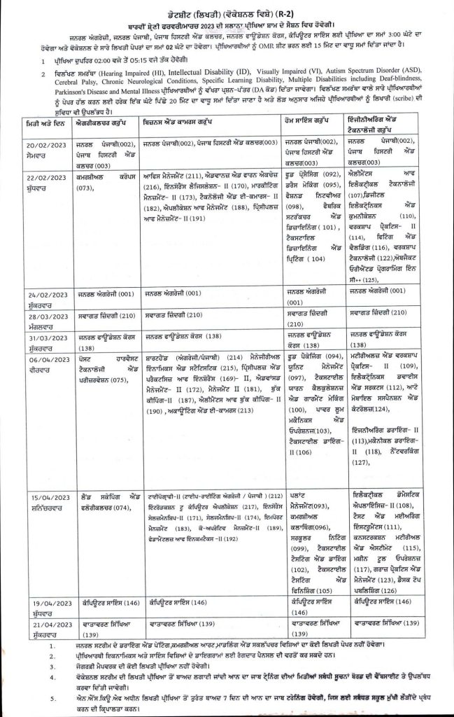 PSEB 12th Date Sheet 2024 Download Punjab Board 12th Exams Schedule