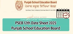 Punjab Board 12th Class Exam Schedule 2025 Download PDF